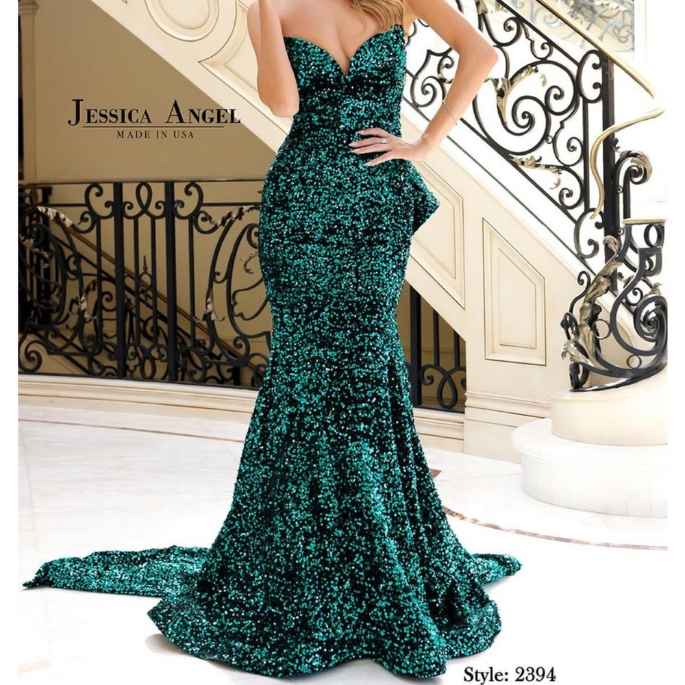 Sequin Sweetheart Prom Gown